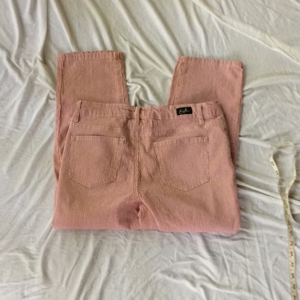 Earl Jeans red & white railroad stripe cropped jeans Size 8 - Picture 7 of 9